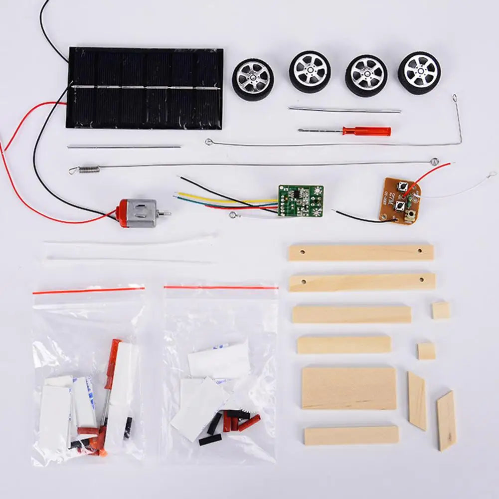 Wooden Solar RC Car DIY STEM Science Kit for Kids Ages 7–14 STEM Science Kit PRIMED