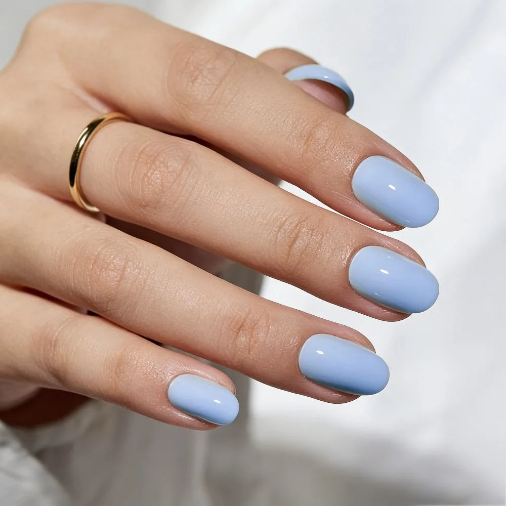 Almond Long False Nails Full Cover French Tips 24pcs