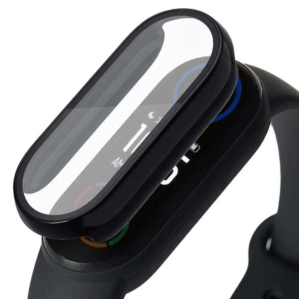 Watch Case & Screen Protector for Xiaomi Mi Band 3/4/5/6/7 Smartwatch Protective Case PRIMED Black for Band 7