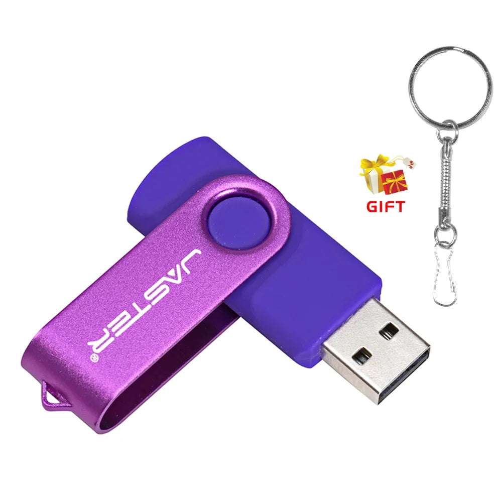 Custom Logo Metal USB Flash Drive Keychain 4GB–128GB USB Flash Drive PRIMED 128 GB PURPLE