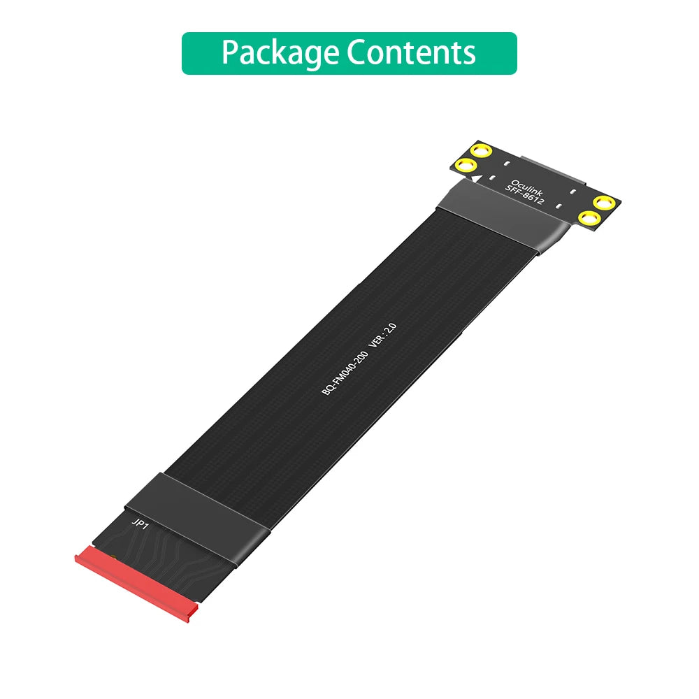 TISHRIC M.2 NVMe to Oculink SFF-8612 PCIe 4.0 Gen4 Cable PCIe Extension Cable PRIMED