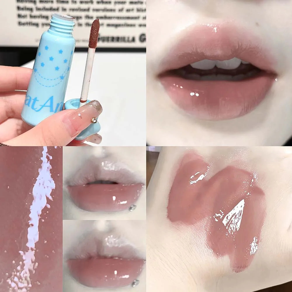 Waterproof Mirror Lip Gloss 6 Shades – Nude & Brown Long-Lasting