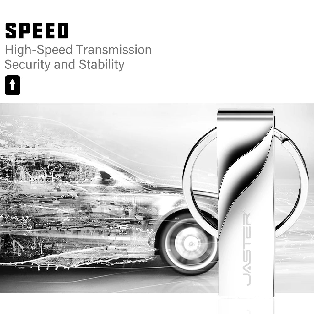 JASTER 128GB USB 3.0 Metal Flash Drive – Wave Keychain Design USB Flash Drive PRIMED