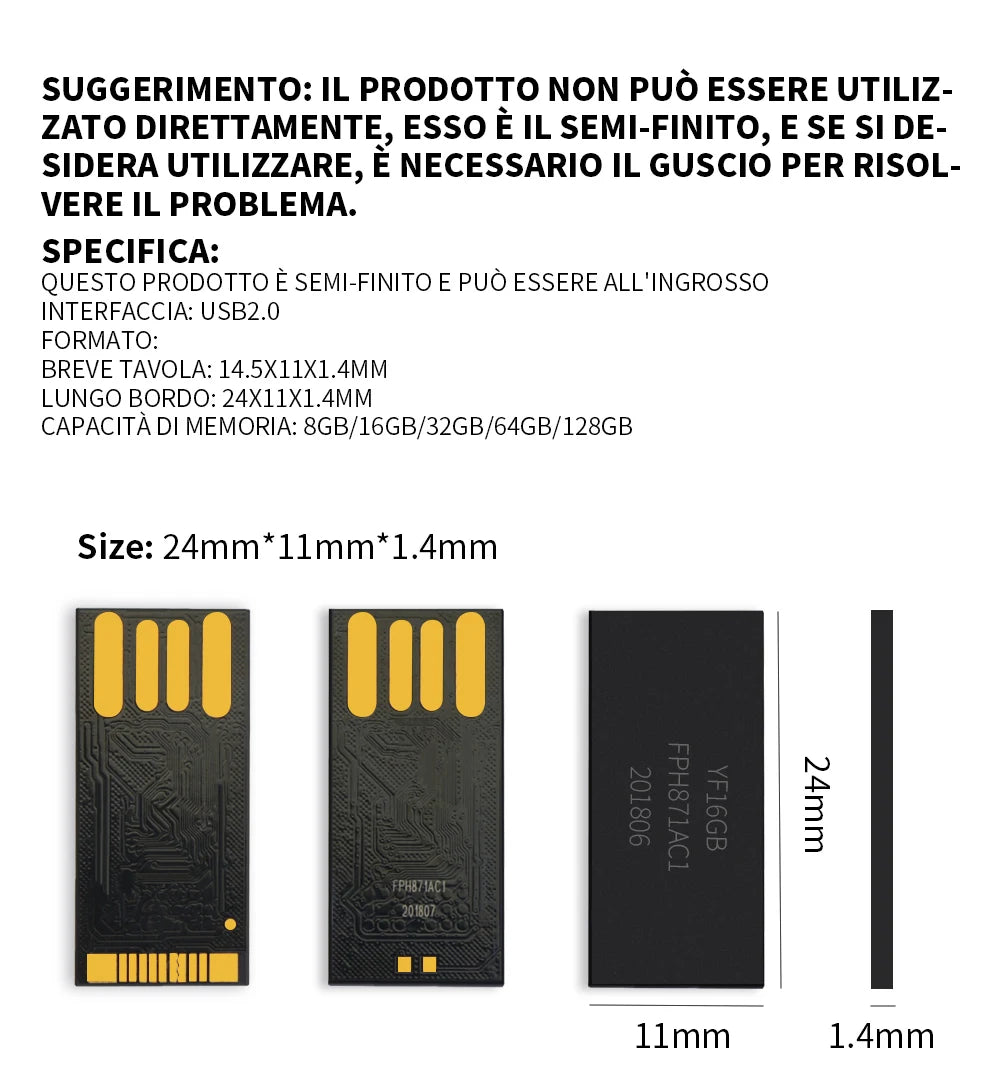 50PCS USB 2.0 UDP Flash Drive Chips Wholesale 128MB–64GB