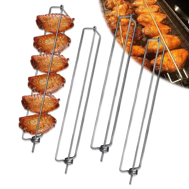 Stainless Steel Chicken Wing Rack for BBQ Grilling | LMETJMA BBQ Grilling Rack PRIMED