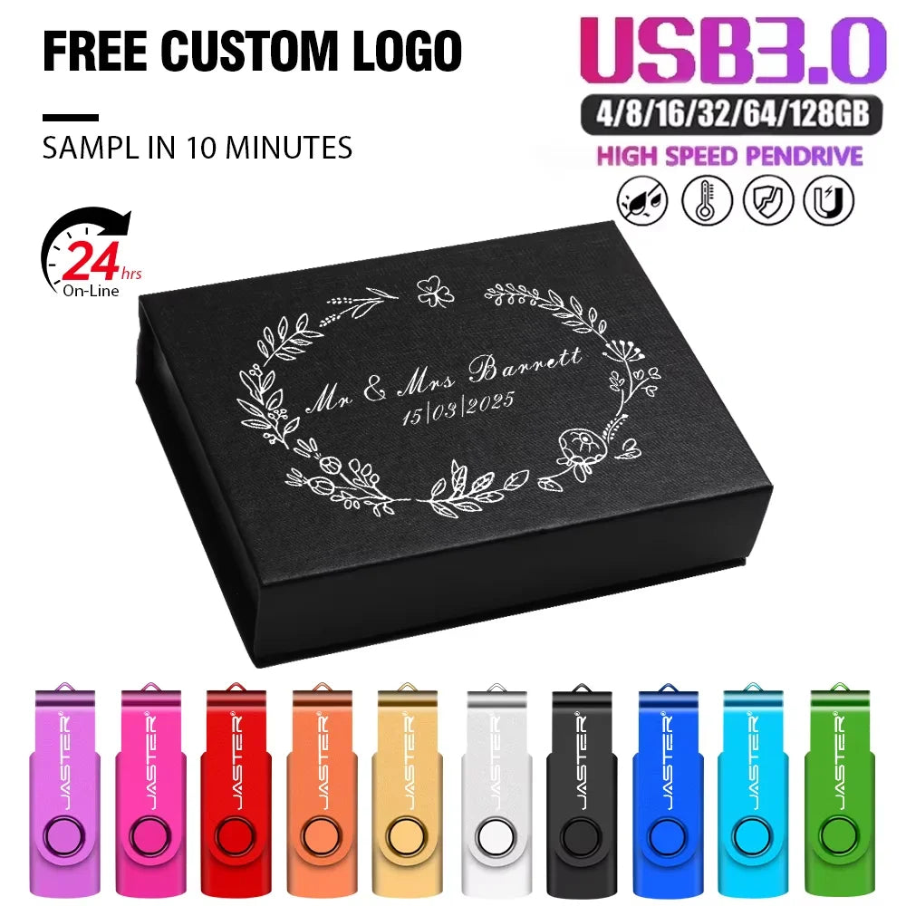 JASTER USB 3.0 Flash Drive 16–128GB | Free Custom Logo USB Flash Drive PRIMED