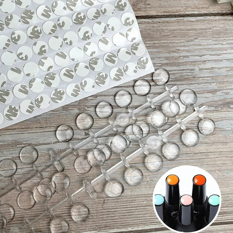 120 Pcs Round Nail Swatch Sticks – Gel Polish Color Display Nail Swatch Display PRIMED Transparent Color