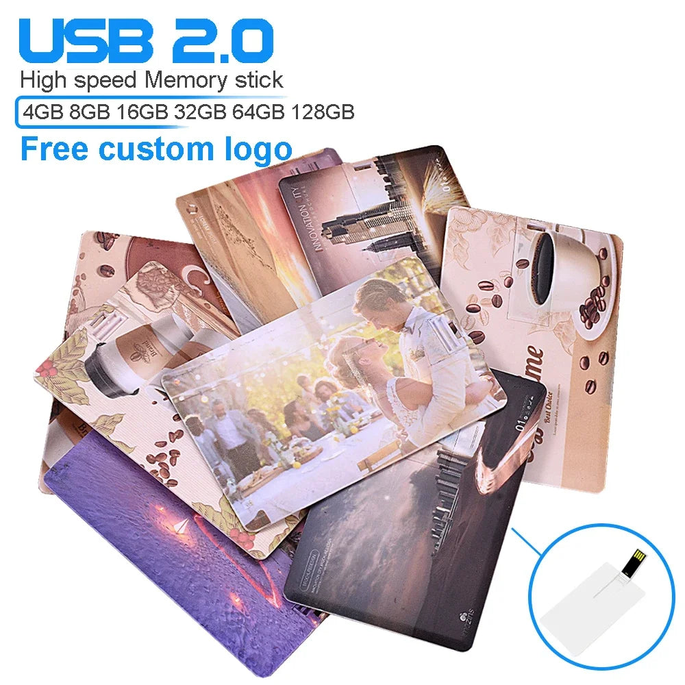 Custom Credit Card USB Flash Drive 32/64/128GB – Wedding Gift Custom USB Flash Drive PRIMED