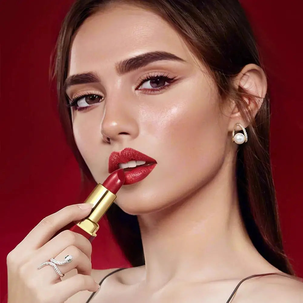 SAM SUGAR Gold Bar Lipstick – 6 Colors Pearlescent Glitter