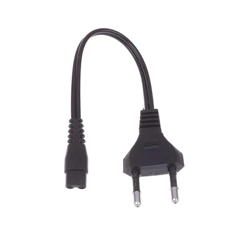 EU Plug Double-Hole Flashlight Charging Cable 22cm 220V/110V Flashlight Charger Cable PRIMED