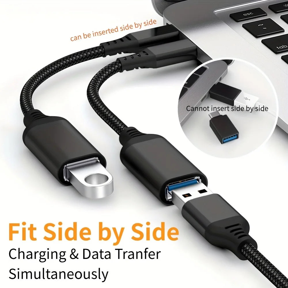 USB-C to USB 3.0 OTG Adapter Cable – Male to Female, 0.2m USB-C OTG Adapter PRIMED