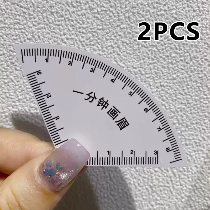 Brow Shaping Stencil – Eyebrow Design Ruler Template Tool Eyebrow Stencil Tool PRIMED 2pcs