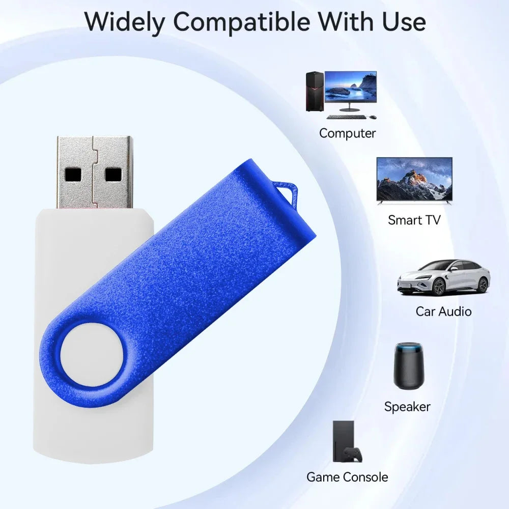 JASTER Colorful Rotatable Metal USB Flash Drive 4GB–128GB USB Flash Drive PRIMED