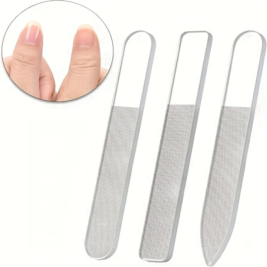 Ouriner 3-Piece Nano Glass Nail File Set | Manicure Buffer