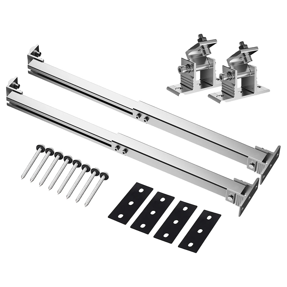 Adjustable Solar Panel Mounting Bracket 15-30° Flat Roof Kit Solar Panel Mount PRIMED as show