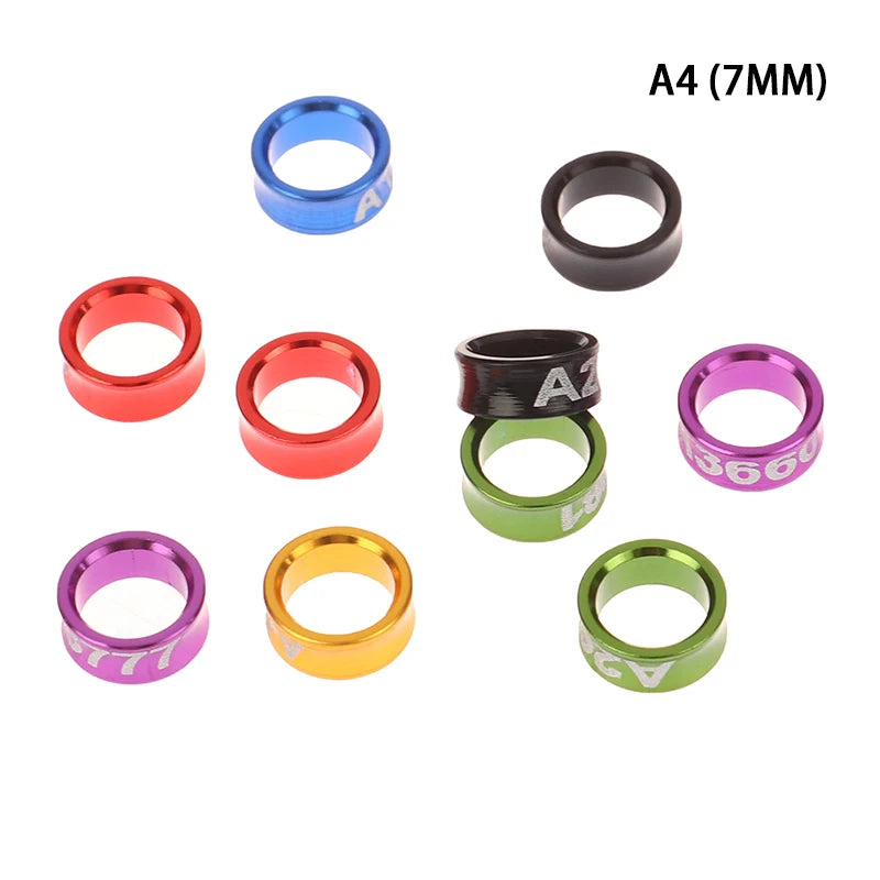 10-Pack Aluminum Bird Leg Rings – Parrot & Pigeon ID Bands