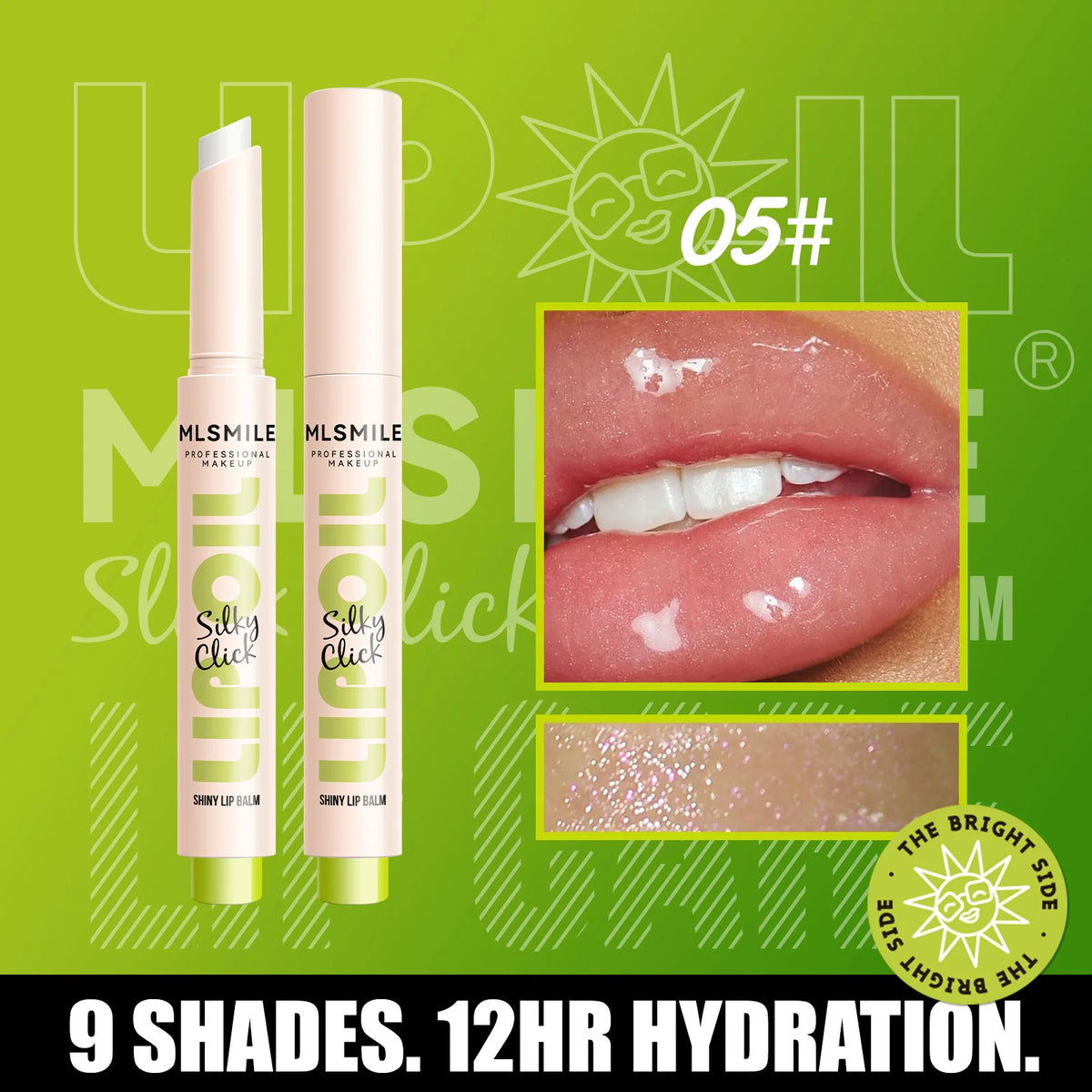 MLSMILE Jelly Mirror Lipstick Pen – Hydrating Lip Gloss Tint Lip Gloss Lipstick PRIMED 05