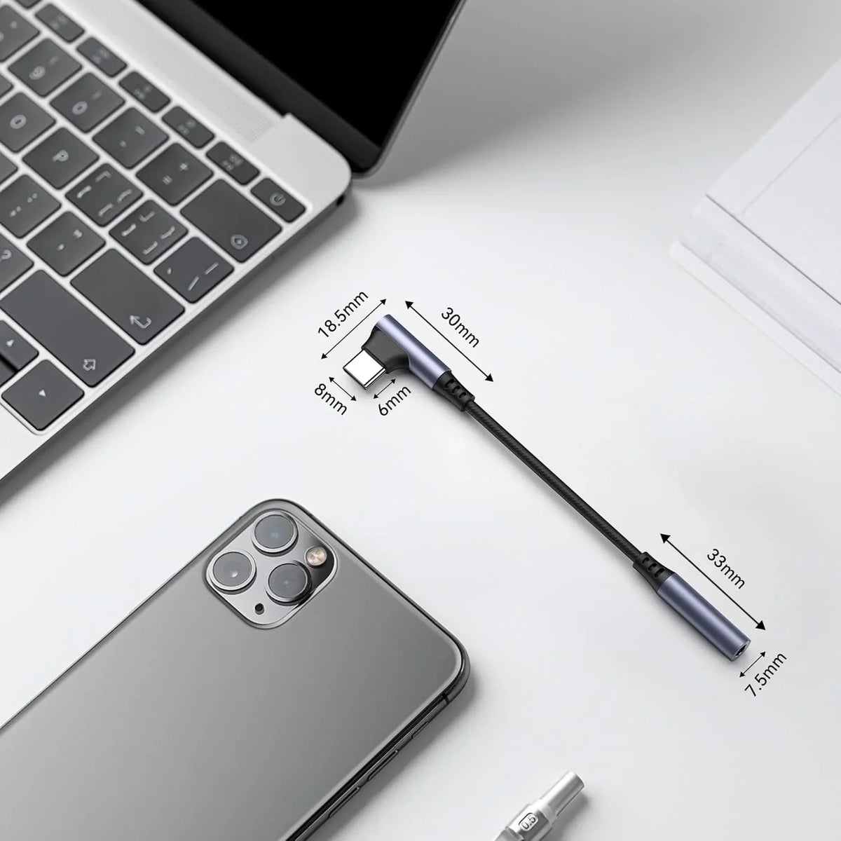 USB-C to 3.5mm Headphone Adapter | Aux Audio Dongle Audio Adapter Cable PRIMED