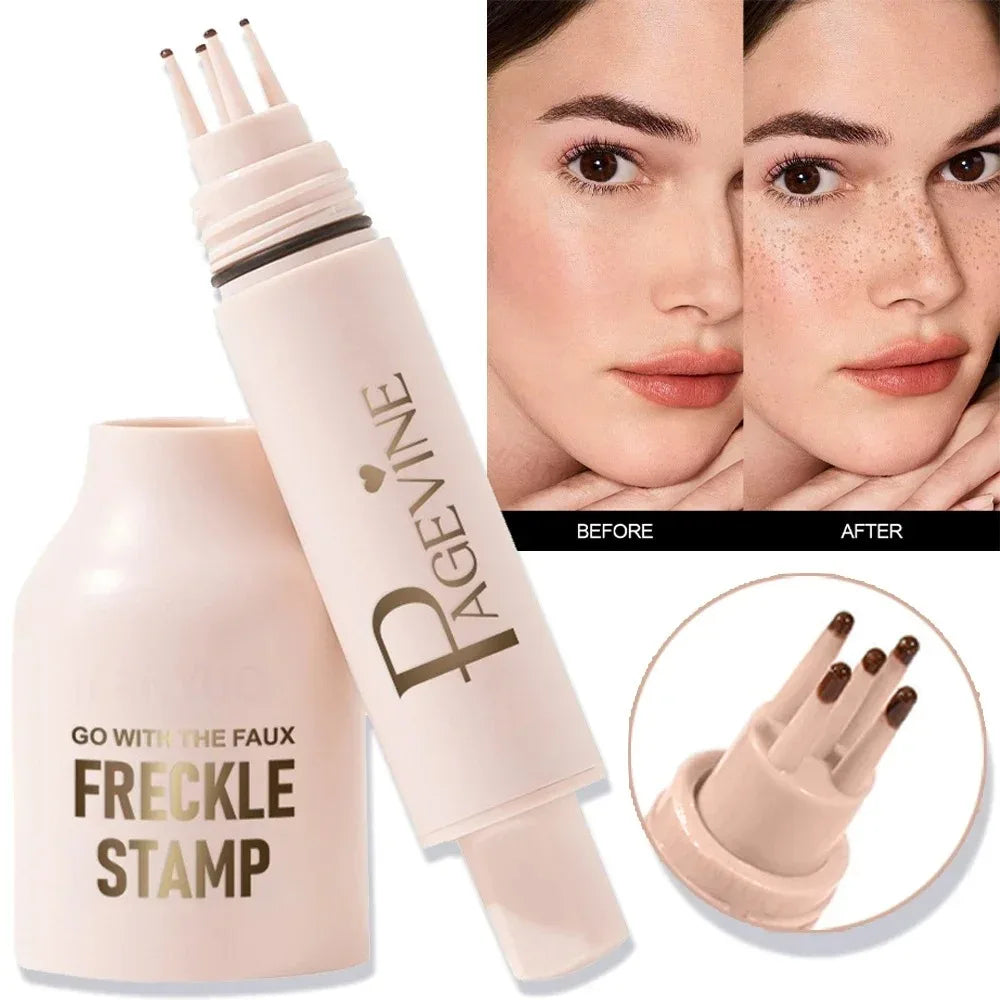 Dual-Head Freckle Stamp Pen – Waterproof Natural Makeup