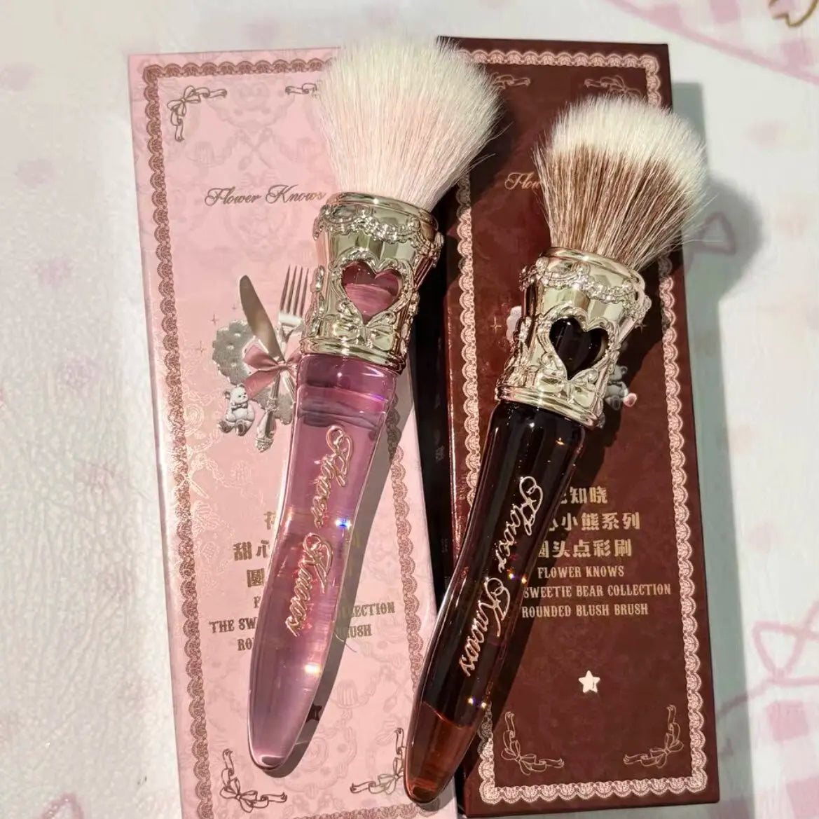 Flower Knows Sweetie Bear Rounded Blush Brush – Soft Fluffy
