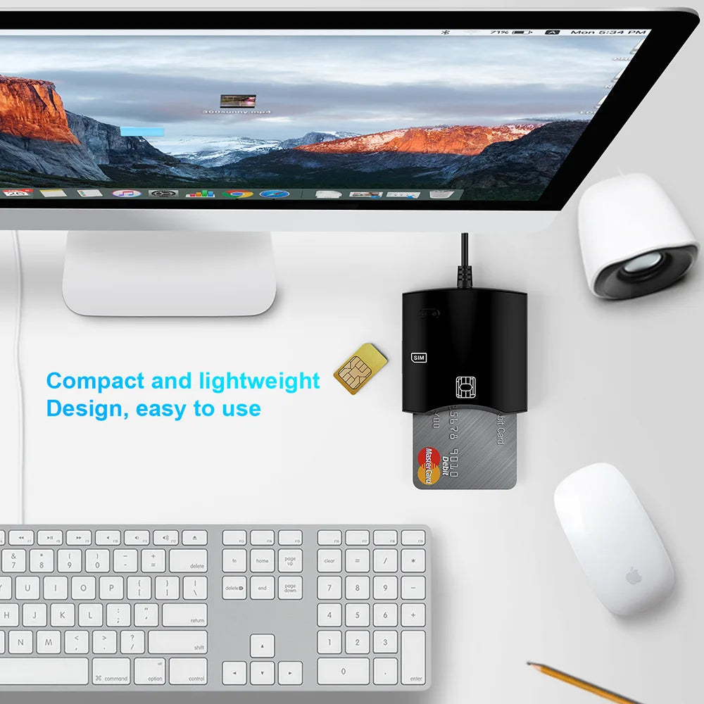 UTHAI CR333 USB Smart Card Reader – CAC, SIM, IC & ID Cards USB Smart Card Reader PRIMED