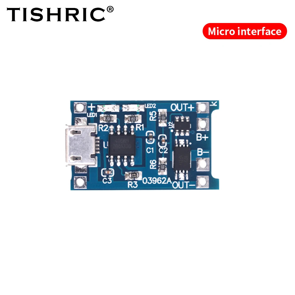 TP4056 18650 Li-ion Battery Charger Module 5V 1A with Protection Battery Charger Module PRIMED Micro USB 5PCS China Mainland