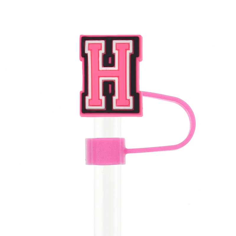 Silicone Letter Straw Cover Caps for Stanley 30 & 40oz Tumblers