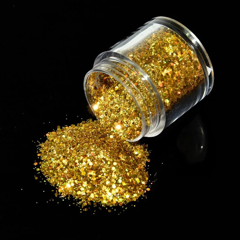 Holographic Nail Glitter Powder 10g | 12 Colors Laser Sequin