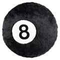 8 Ball Plush Throw Pillow – 35cm Round Stuffed Cushion Decorative Throw Pillow PRIMED black 35x35cm
