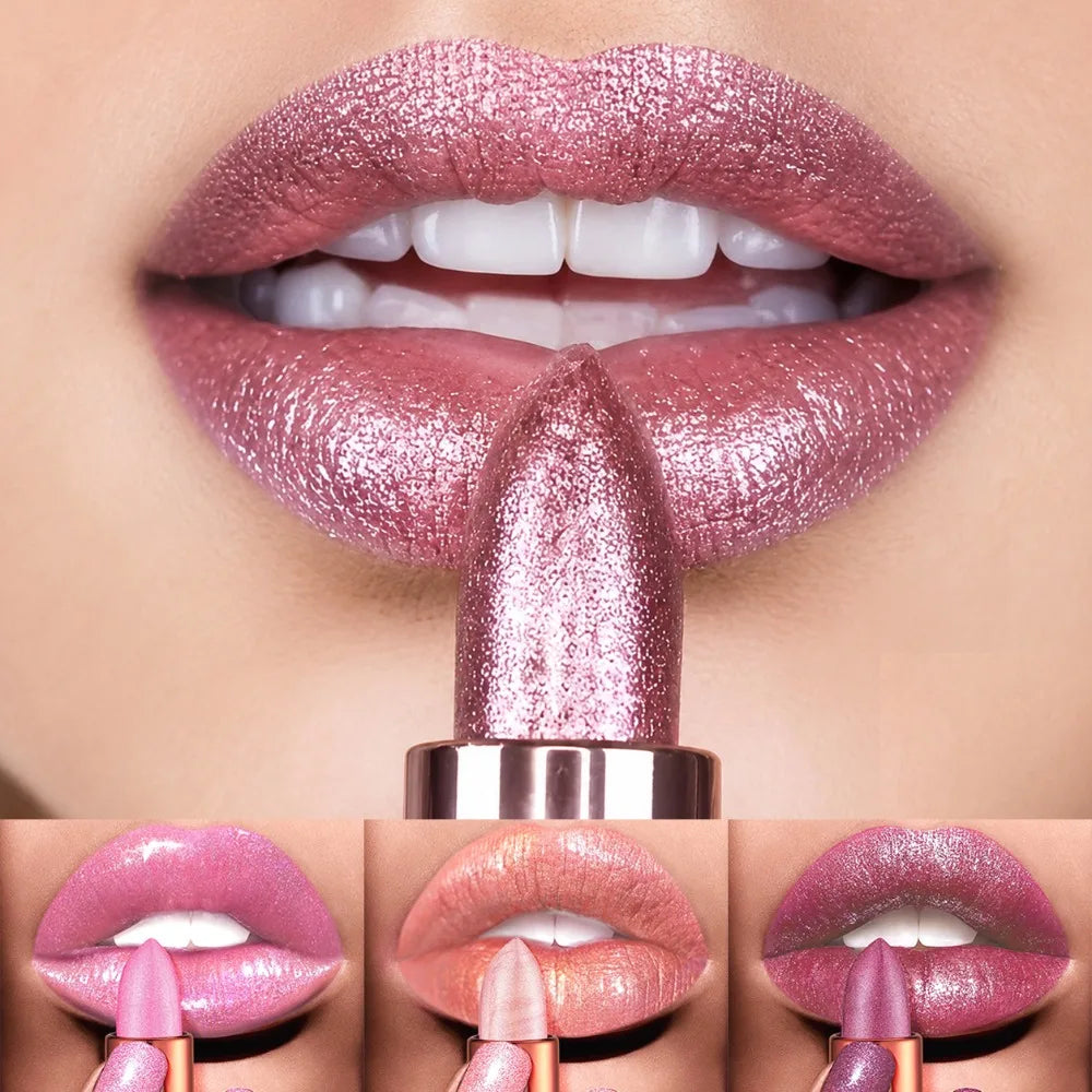 Rose Smoke Velvet Matte Shimmer Lipstick – Long-Lasting