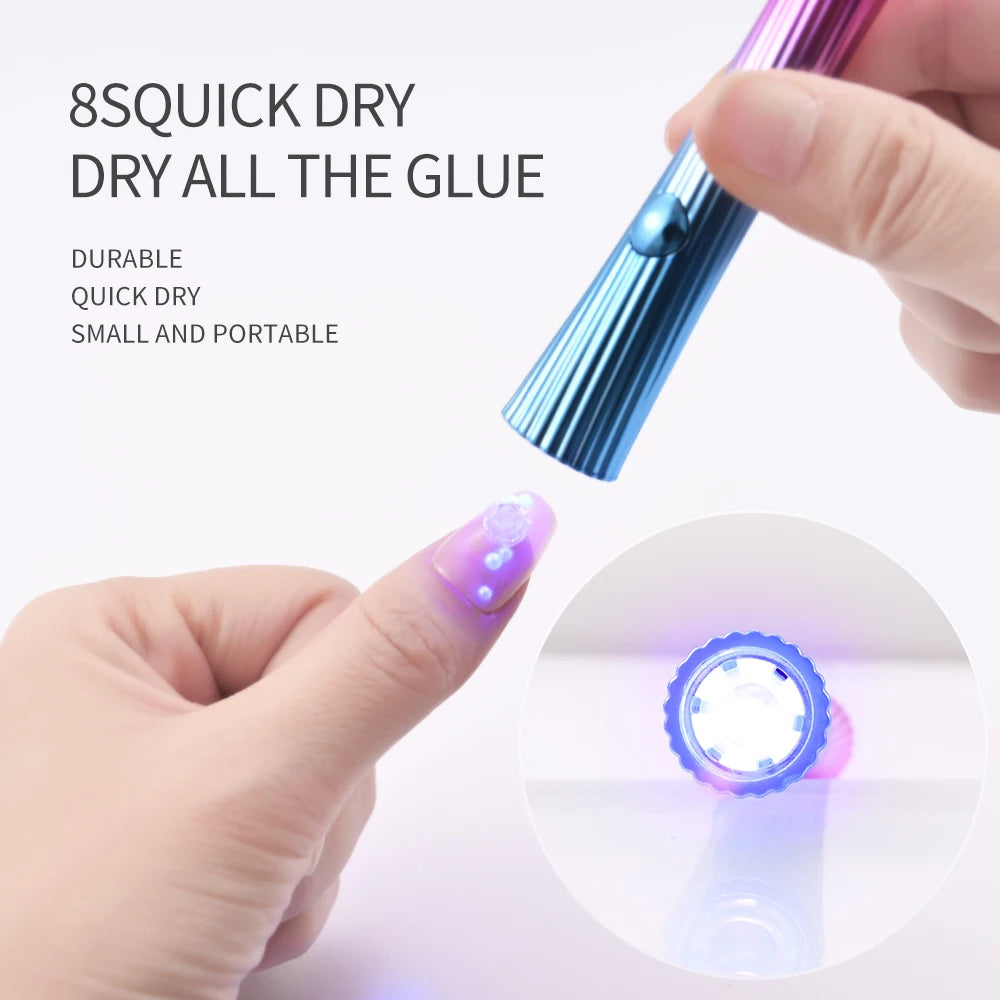 Mini Rechargeable UV LED Nail Lamp – Handheld Pen Dryer
