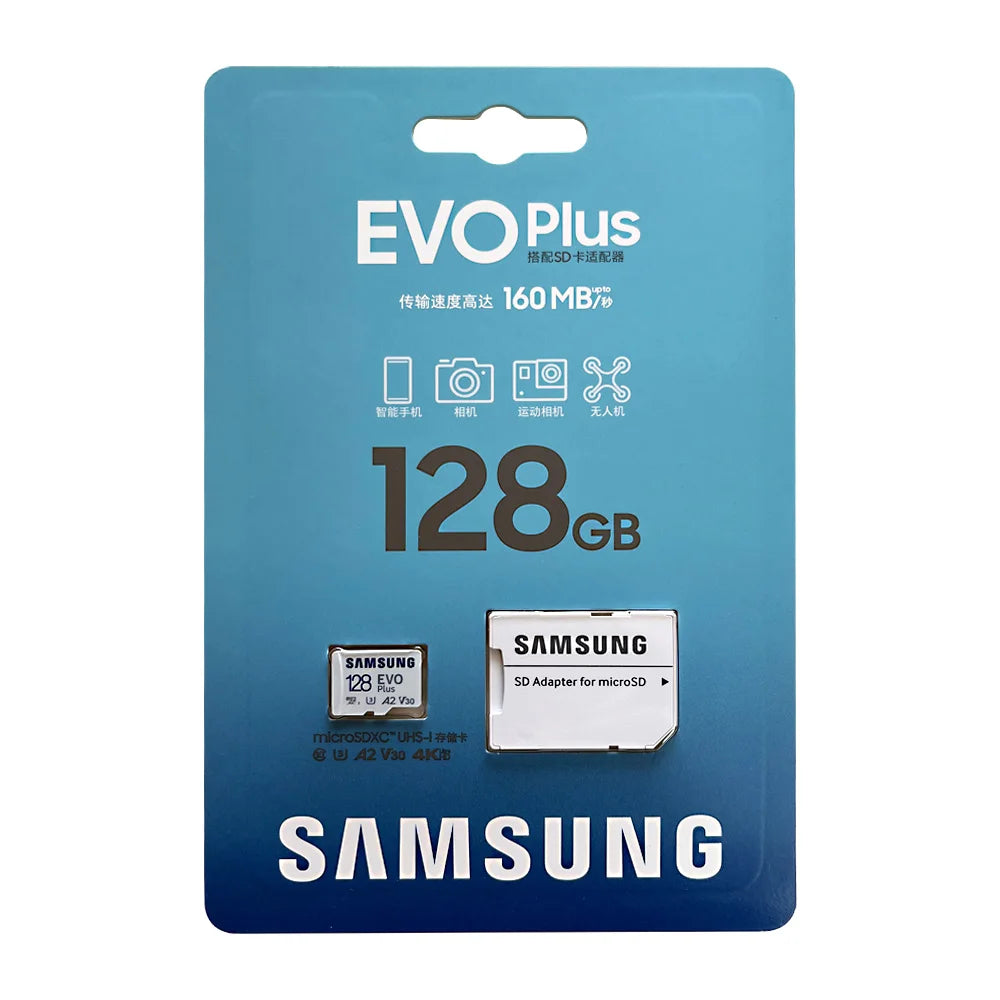 Samsung EVO Plus MicroSDXC 64GB–512GB | Up to 160MB/s MicroSD Memory Card PRIMED