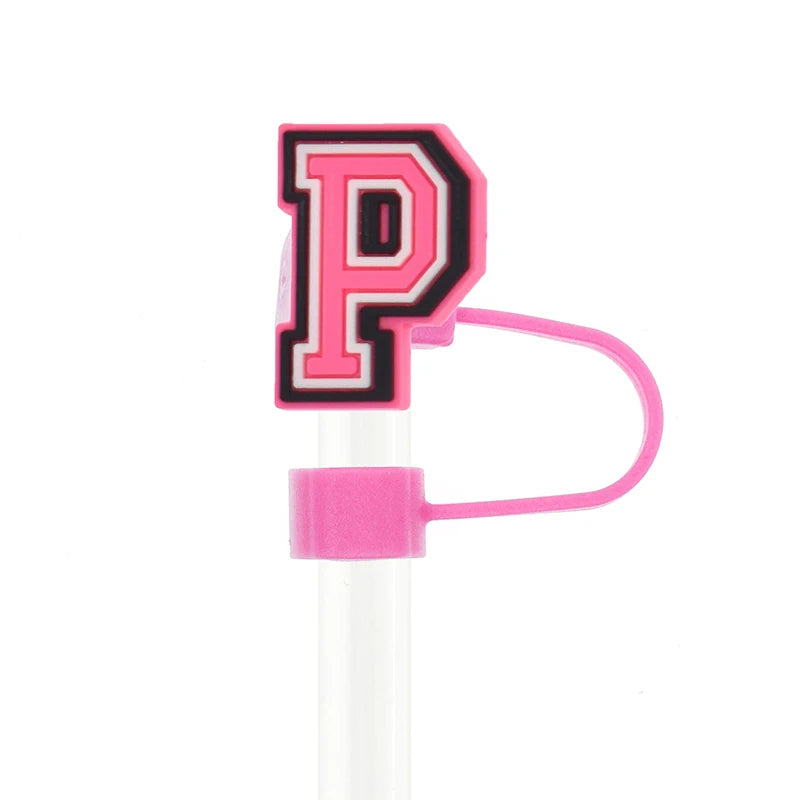 Silicone Letter Straw Cover Caps for Stanley 30 & 40oz Tumblers