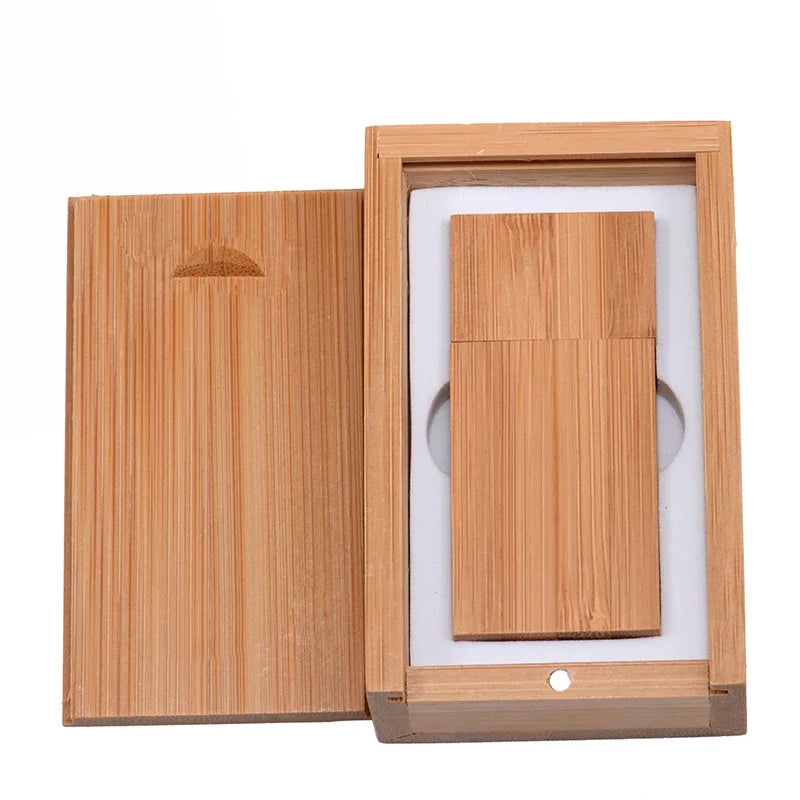 Wooden USB Flash Drive Custom Laser Engraved – 8GB to 64GB Gift USB Flash Drive PRIMED 16GB Carbonized With box CN
