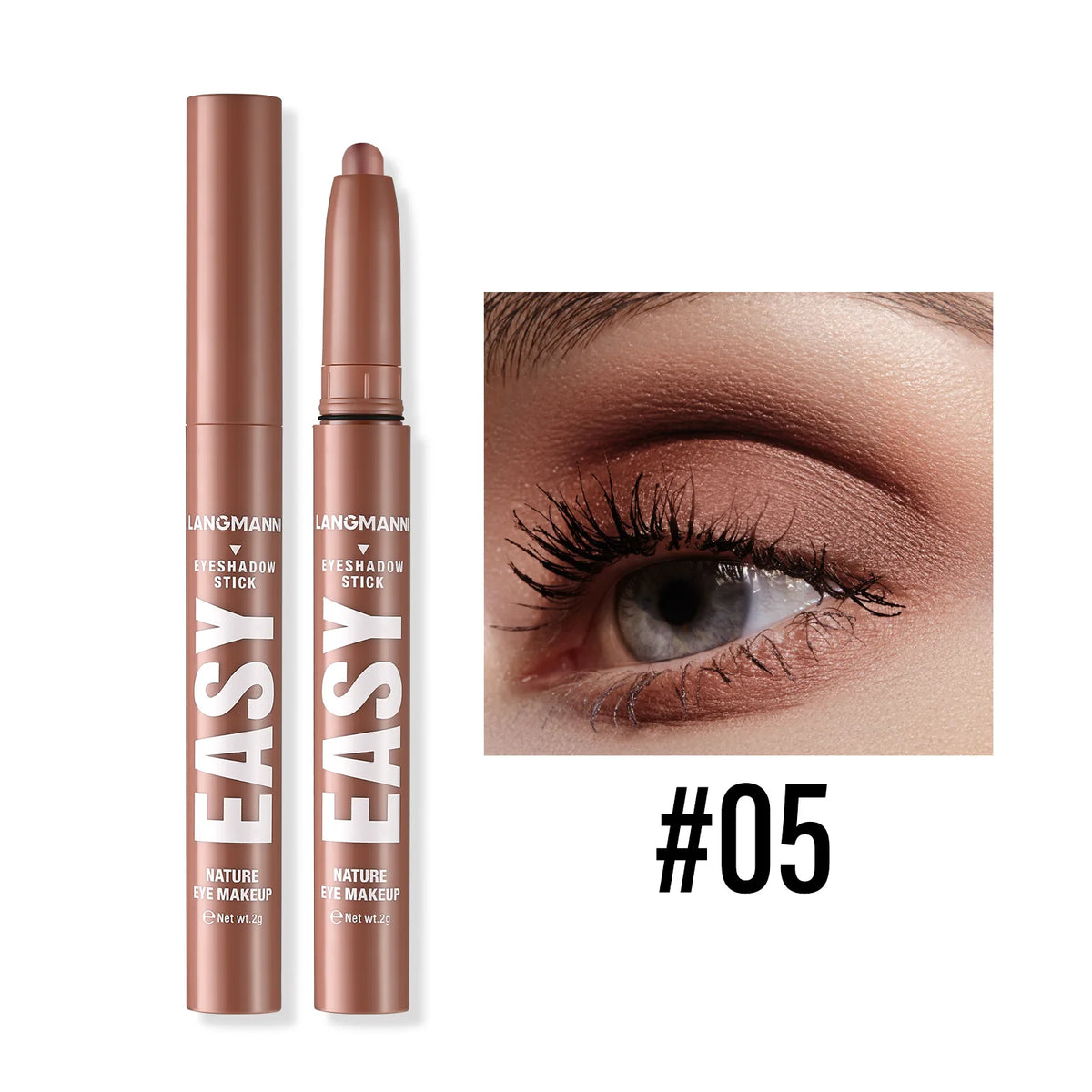 Smoky Rose Purple Eyeshadow Stick – Glitter Shimmer & Matte