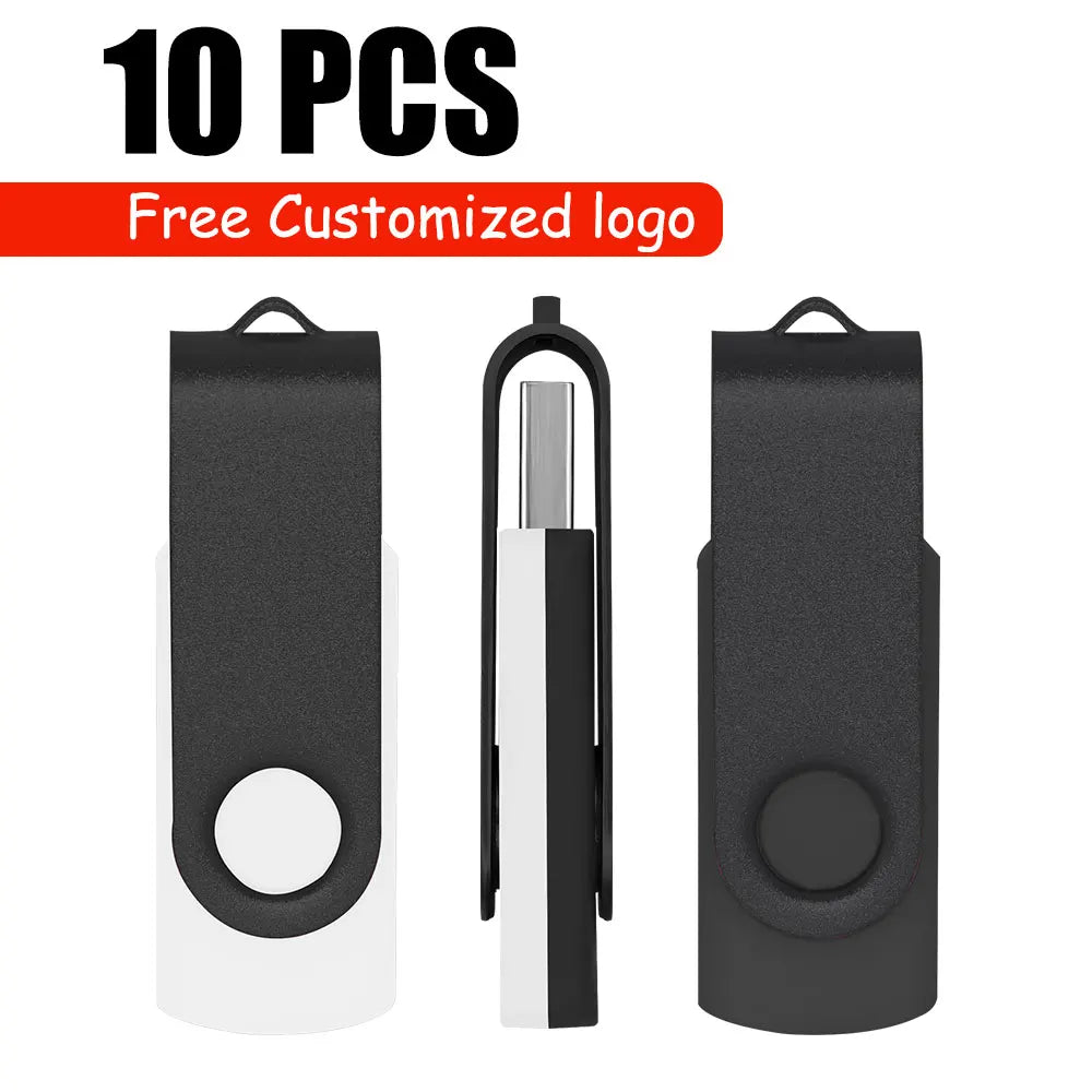 10-Pack Custom Logo Metal USB Flash Drives 256MB–128GB USB Flash Drive PRIMED 128MB x 10PCS silver-back-A