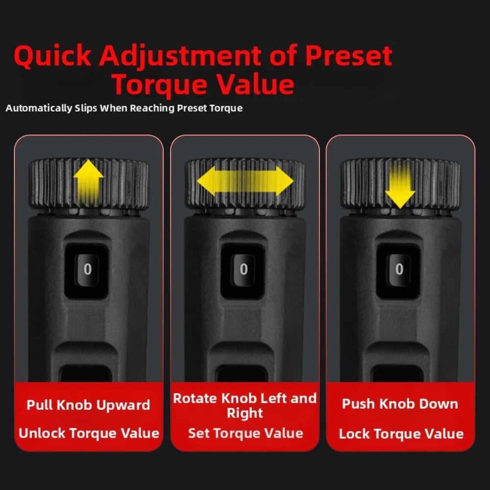 Torque Screwdriver 1/4" Drive Chrome Vanadium 1–6 N·m