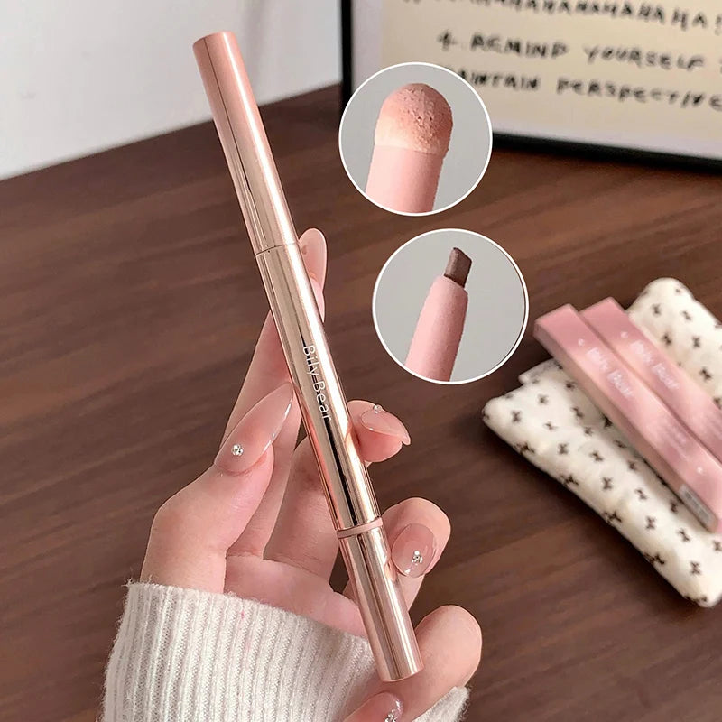 Double-End Lying Silkworm Eyeliner & Highlighter Pencil Eye Makeup Pencil PRIMED