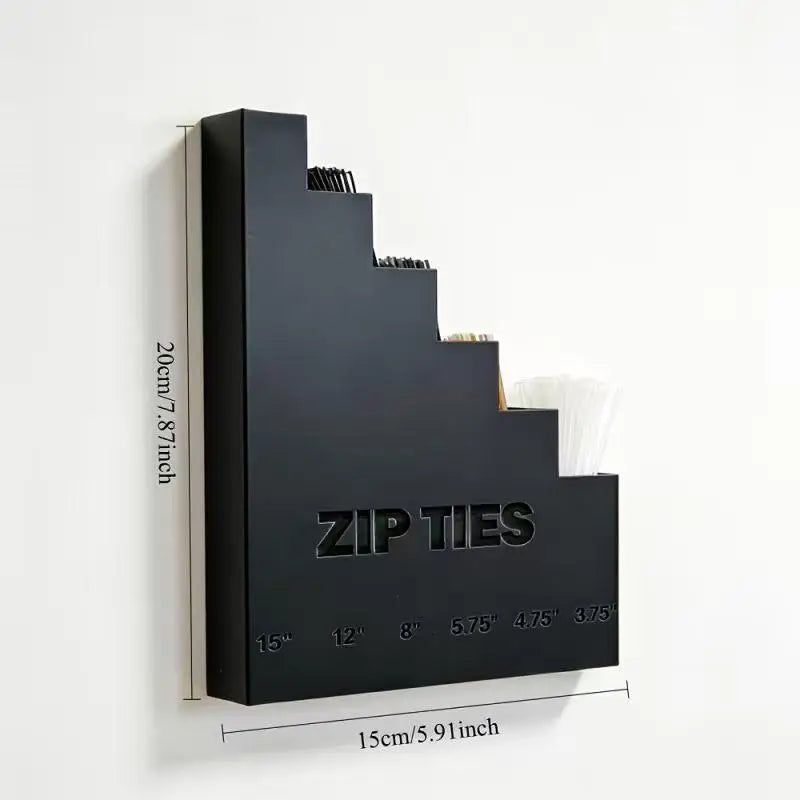 Wall Mounted Zip Tie Organizer | 6-Slot Garage Storage Rack