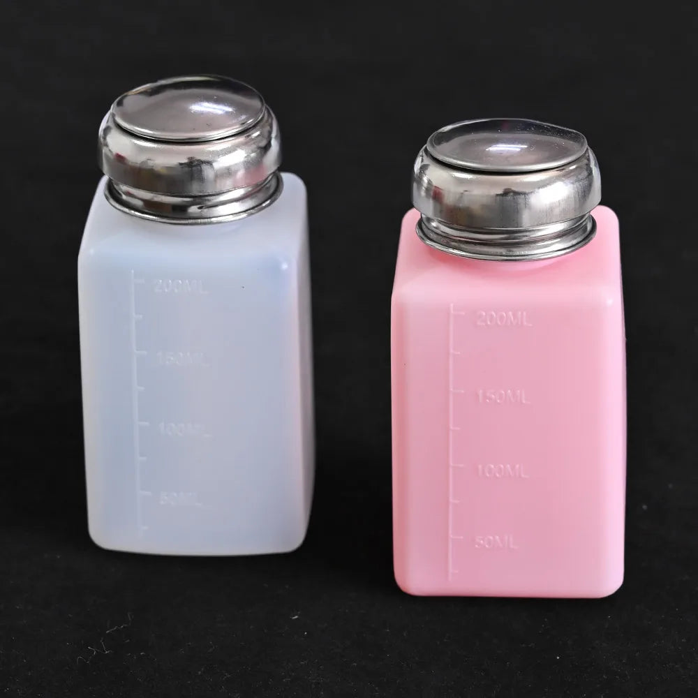 200ml Push-Down Pump Dispenser Bottle – Nail Polish Remover Nail Pump Dispenser PRIMED