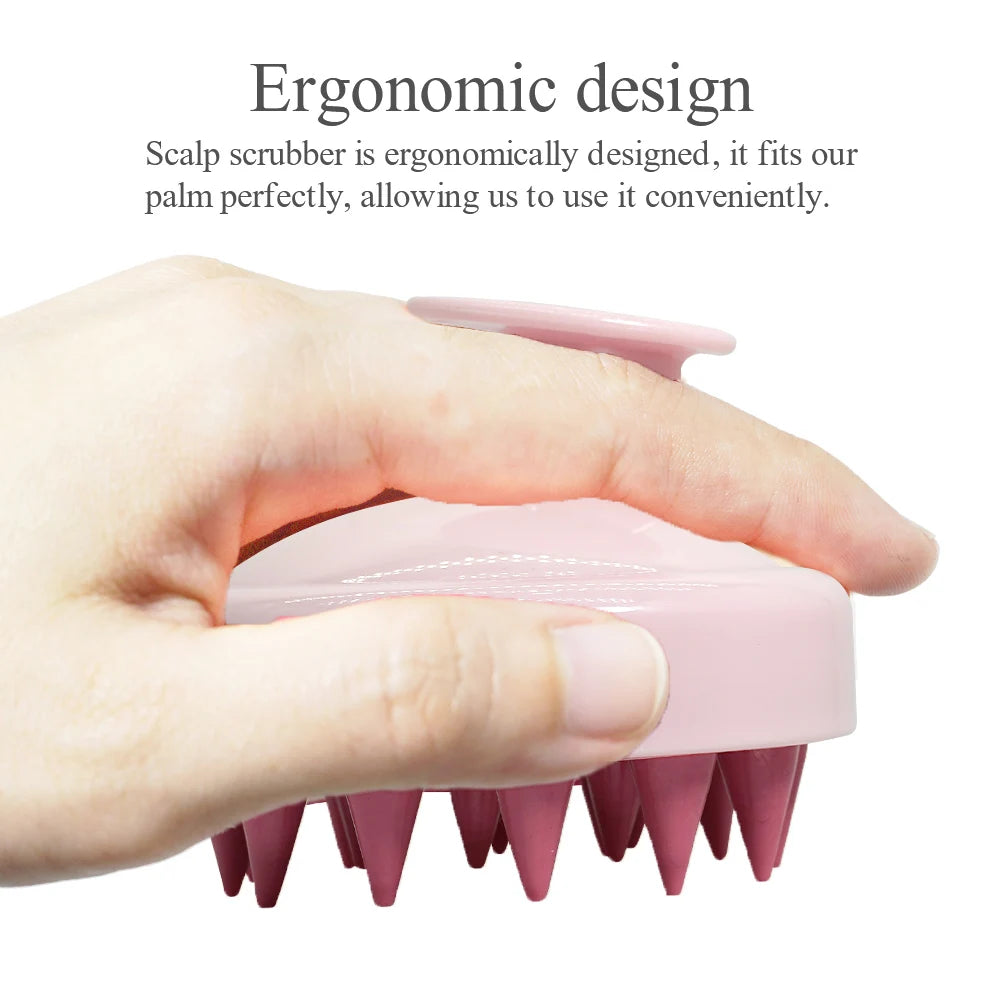 Silicone Scalp Massage Shampoo Brush – Hair & Body Scrubber Scalp Massage Brush PRIMED