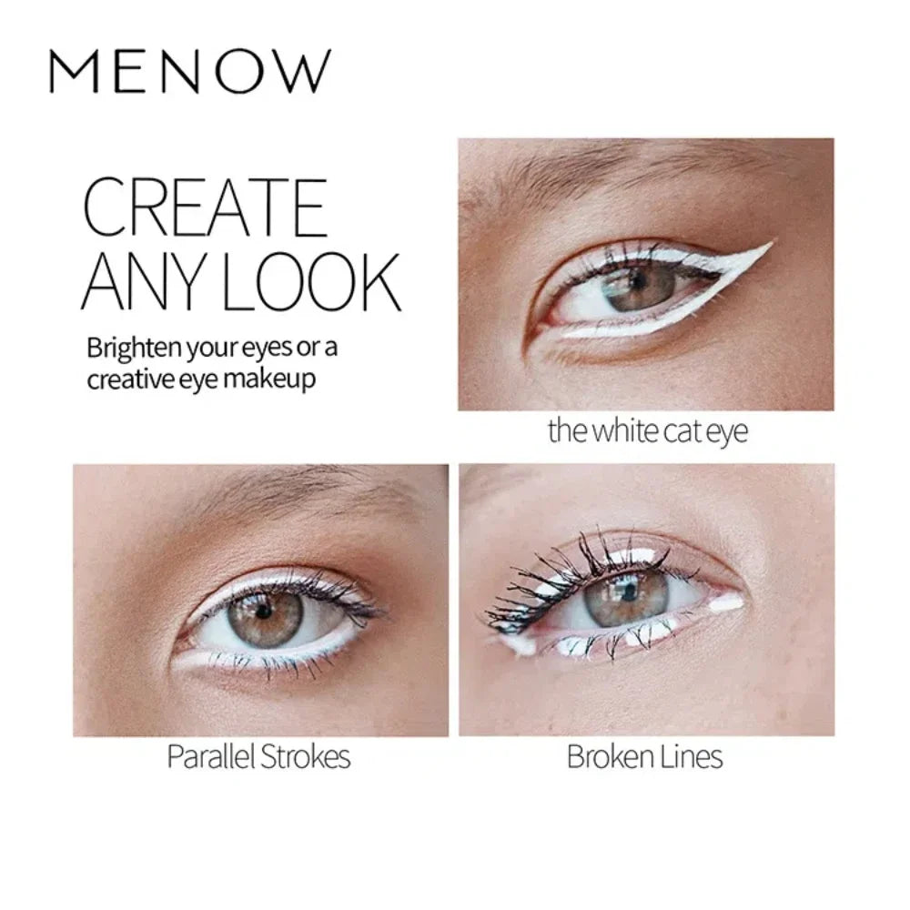 12-Pack White Eyeliner Pencils – Waterproof Eye Brightener Eyeliner Pencil Set PRIMED