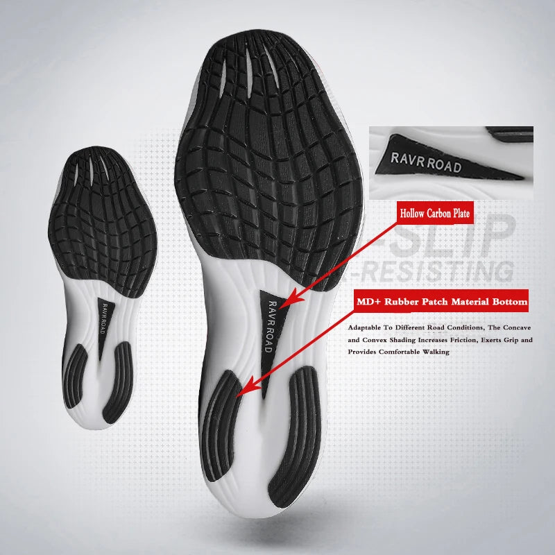 LETCOMFIT Carbon Plate Marathon Running Shoes Men Women Carbon Plate Running Shoes PRIMED