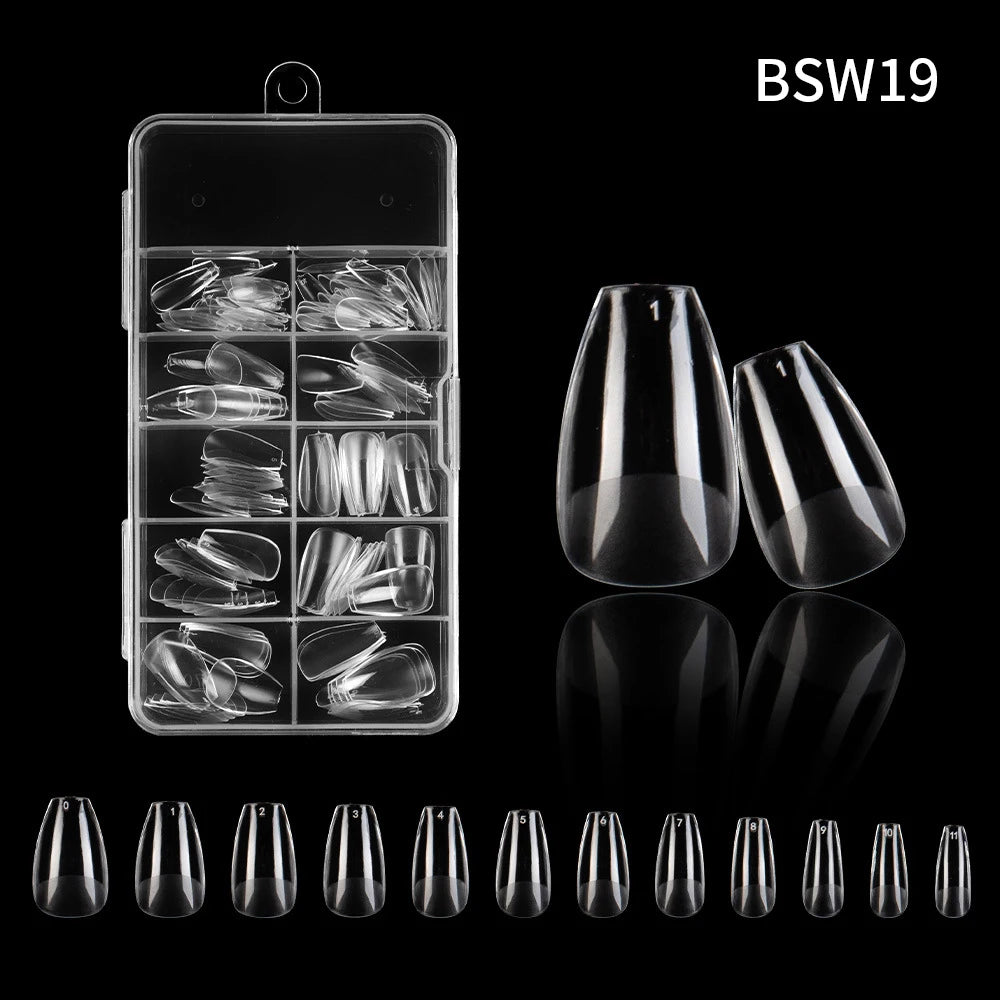120pc French Press-On Nail Tips | Full Cover Acrylic Set