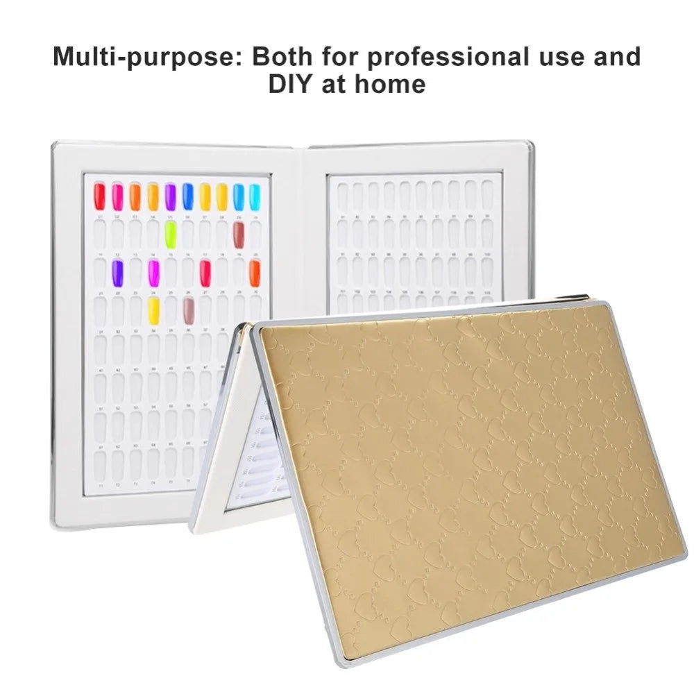 Foldable Nail Gel Color Card Display Book – 160 Tip Slots