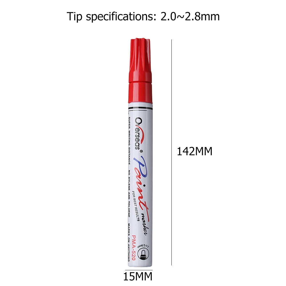 Waterproof Auto Touch Up Paint Marker Pen – 7 Colors Auto Paint Marker PRIMED Red