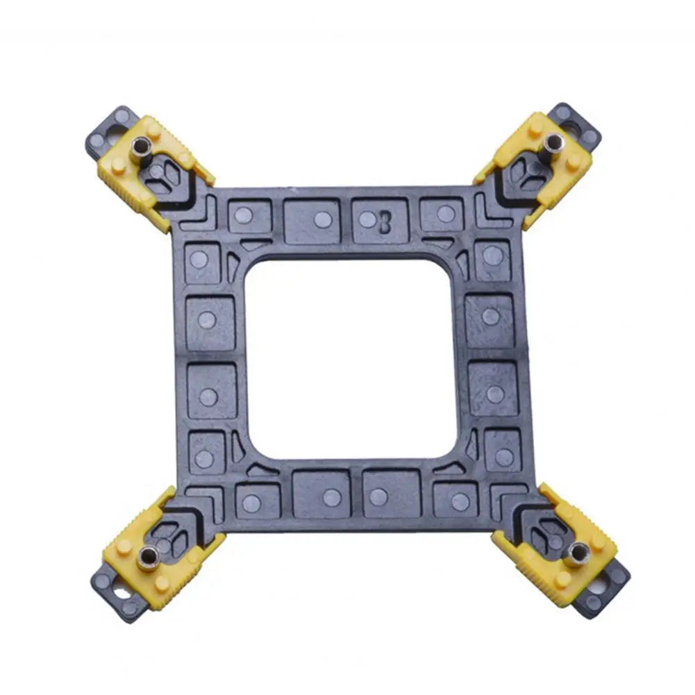 Universal CPU Cooler Bracket – LGA 775 115X 1200 1366 CPU Cooler Bracket PRIMED Black Yellow