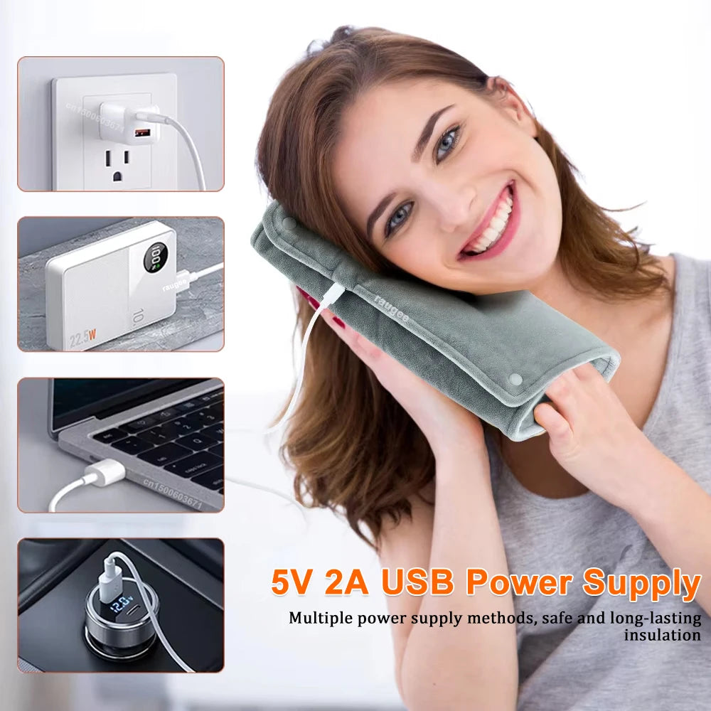 USB Heating Pad Blanket – Foldable Soft Velvet Hand Warmer Electric Heating Pad PRIMED