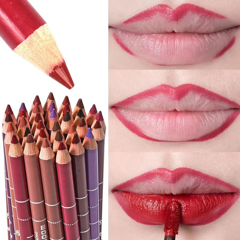 Waterproof Matte Lip Liner Pencil | 28 Shades, Long-Lasting