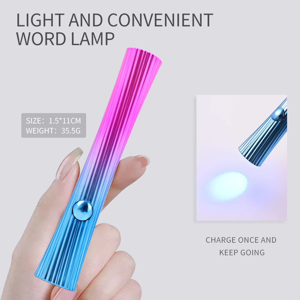 Mini Rechargeable UV LED Nail Lamp – Handheld Pen Dryer